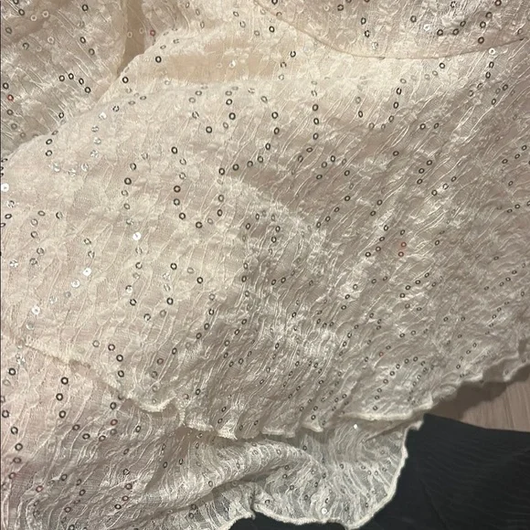 White Lace Ruffle Dress - Picture 3 of 7